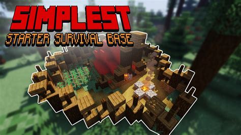 SIMPLEST Starter SURVIVAL BASE in Minecraft (Tent base)